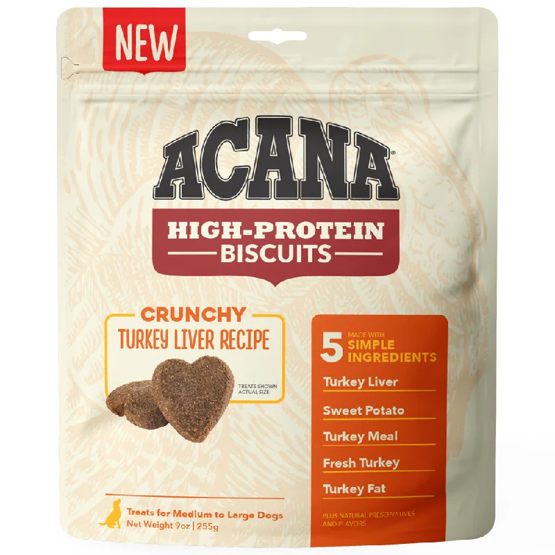 ACANA Crunchy Biscuits High-Protein Turkey Liver Recipe Dog Treats