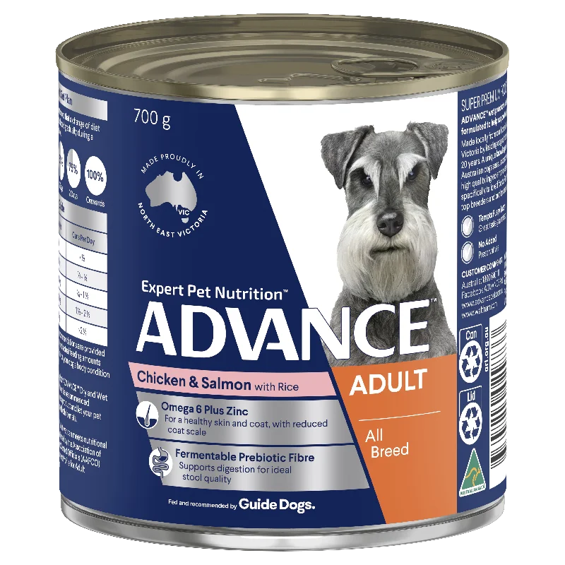 ADVANCE - Adult All Breed Chicken & Salmon with Rice Dog Wet Food (700g)