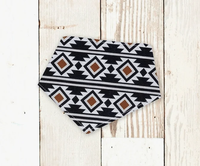 B&W Aztec Dog Bandana