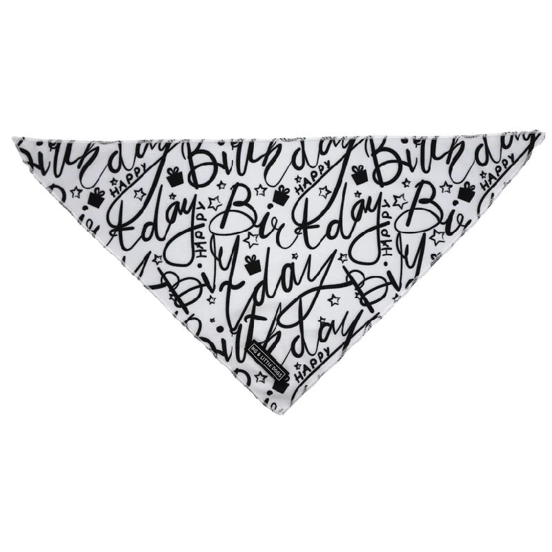 Black & White Birthday Bandana