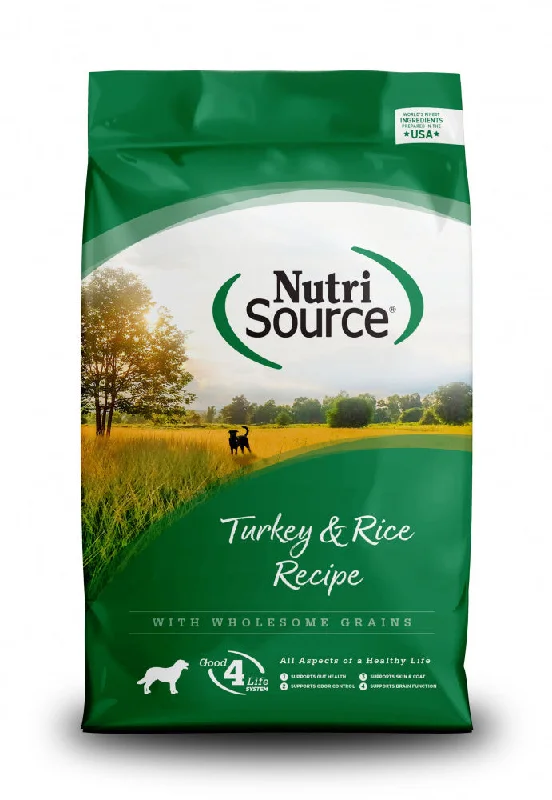 NutriSource Turkey & Rice Recipe Dry Dog Food, 26-lb