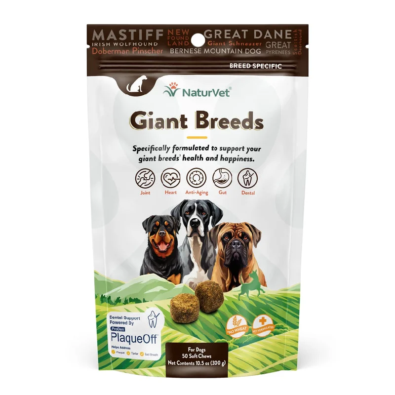 NaturVet Breed Specific Giant Breeds Soft Chews for Dogs